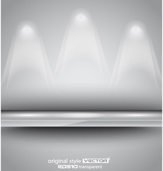 Shelf with spotlights vector image