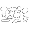 Speech bubbles set vector image