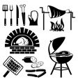 Barbecue icons vector image