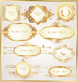 Decorative golden ornate elements vector image
