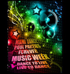 Music Club Poster vector image