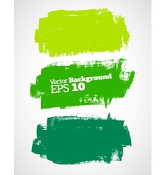 Green brush strokes vector image
