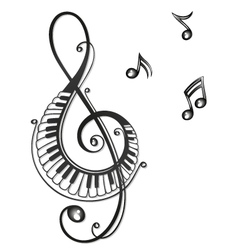 Clef music music notes vector image