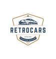 Hot rod car logo template design element vector image