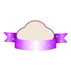 Cute violet tender baby style template wth banner Cute violet tender baby style template wth banner vector image