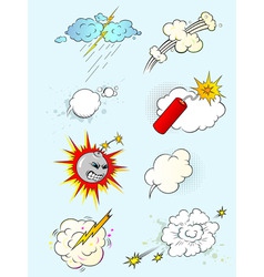 Comic book explosions vector image