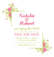 Wedding Invitation Card - Flower Theme vector image