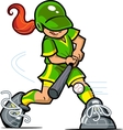 Girl Baseball Batter vector image