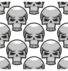 Seamless skulls pattern in cartoon style Seamless skulls pattern in cartoon style vector image