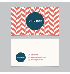 Business card pattern red 01 vector image