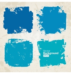 Set of grunge colorful brush backgrounds vector image