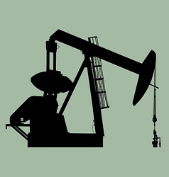Pump jack sihouette vector image