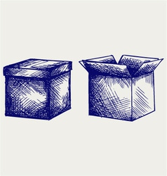 Empty cardboard box vector image