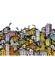 City sketch background for your design vector image