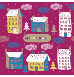 Township winter wallpaper vector image