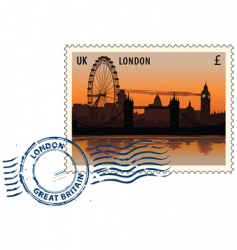 Postmark from London vector image