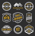 Set of bicycle badge logo template design vector image