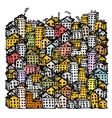 City sketch background for your design vector image