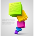Colorful cubes 3D vector image