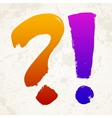 Hand drawn grunge punctuation marks vector image