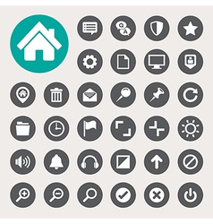 Computer menu icons set vector image