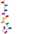 Christmas light border vector image
