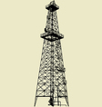 Oil well silhouette vector image
