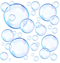 Blue soap bubbles vector image