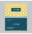 Business card pattern yellow 03 vector image