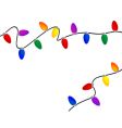 Christmas lights vector image
