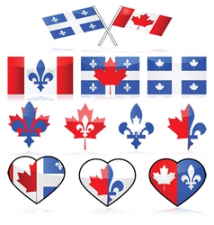 Canada and Quebec vector image