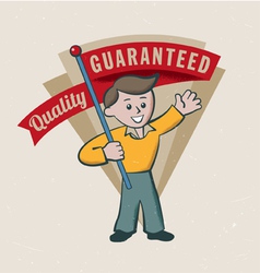 Retro vintage guarantee label vector image