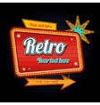 Retro motel sign with copyspace vector image
