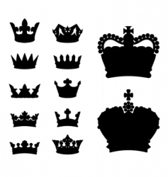 Crown silhouettes vector image