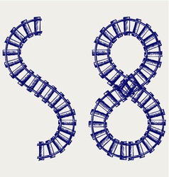 Railroad vector image