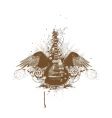 Flying guitar vector image