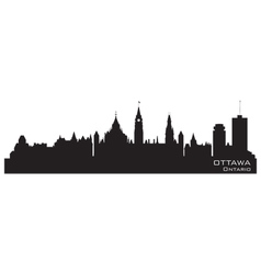 Ottawa Canada skyline Detailed silhouette vector image