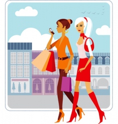 Urban ladies vector image