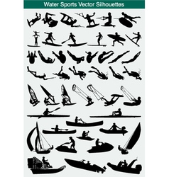 Water sports silhouettes vector image