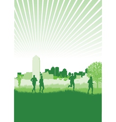 Nature runners vector image