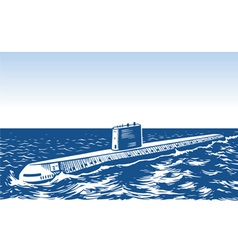 Atomic submarine vector image