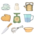 Kitchen objects vector image