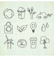 Ecology doodle vector image