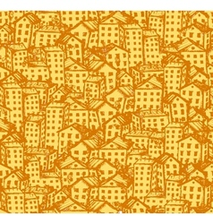 City sketch seamless background for your design vector image