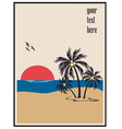 Summer beach poster vector image