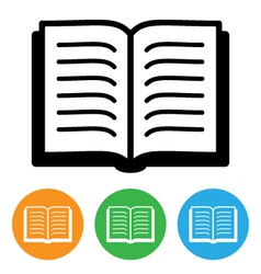 Open book icon vector image