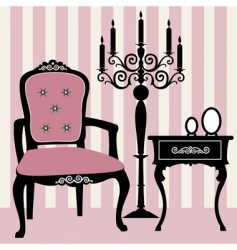 Antique interior vector image