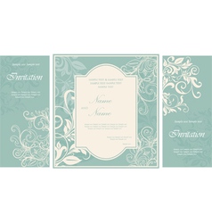 Invitation floral card vector image