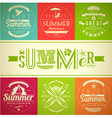 Set of summer vacation and holidays emblems vector image