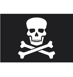 Pirate flag vector image